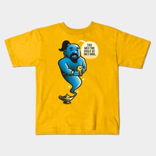 This Meeting Could've Been An Email Genie in a bottle by Tobe Fonseca Kids T-Shirt